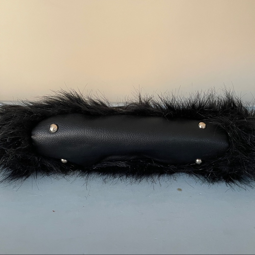 Fiorelli Handbag Black Faux Fur Satchel - Picture 8 of 11
